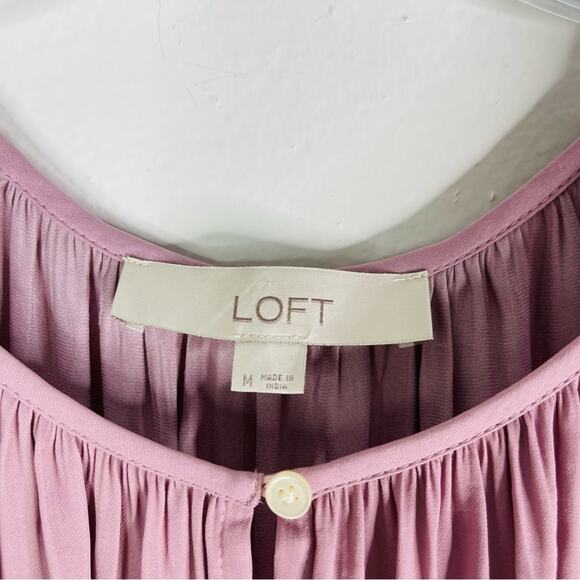 Loft purple lavender lace boho romantic cottagecore top medium - Picture 4 of 6